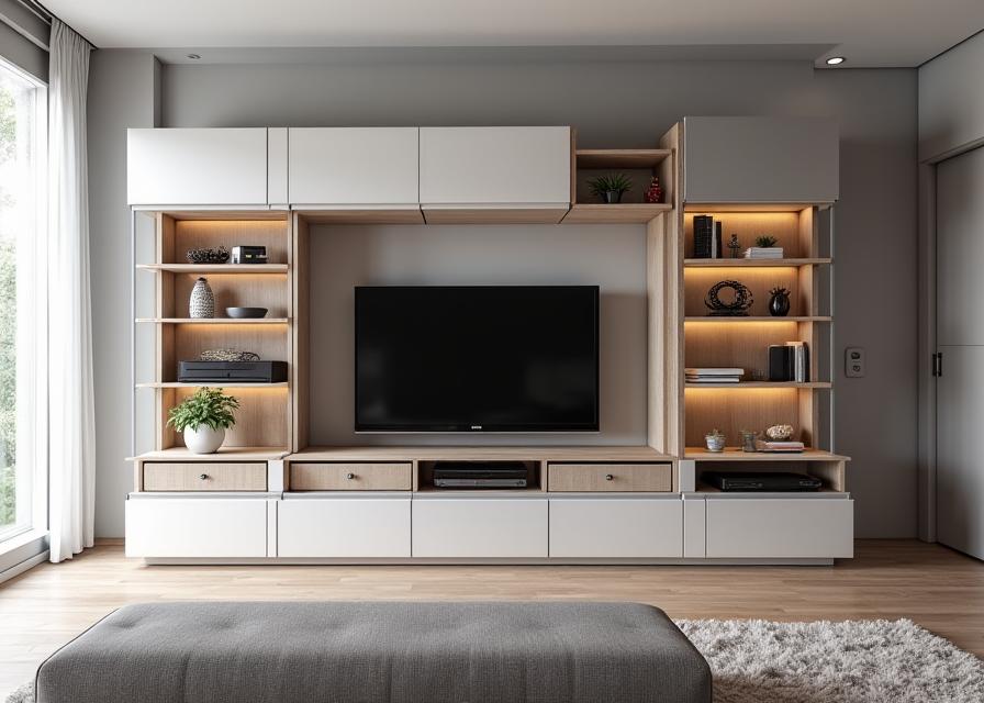 Unidad de pared ahorradora de espacio